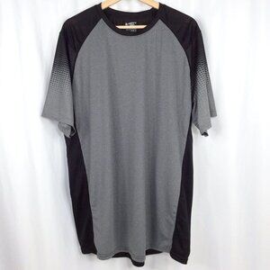 Liberty PRO Men's Activewear Shirt Size XXL Black Gray Breathable Short Sleeve